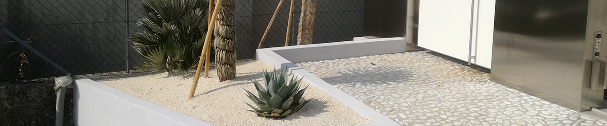 Immagine realizzazione giardino con piante grasse e mediterranee a Borso del Grappa