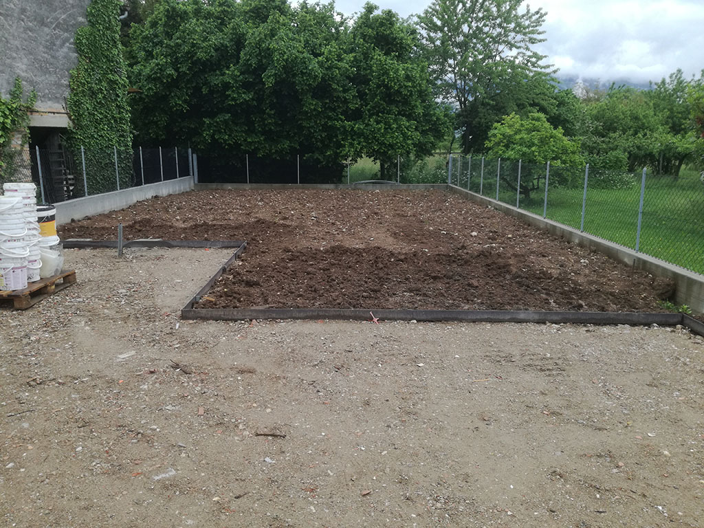 foto realizzazione siepe e prato a rotoli per un giardino a cornuda foto 3